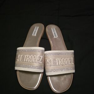 Steve Madden Rose Gold St. Tropez Slide Sandals